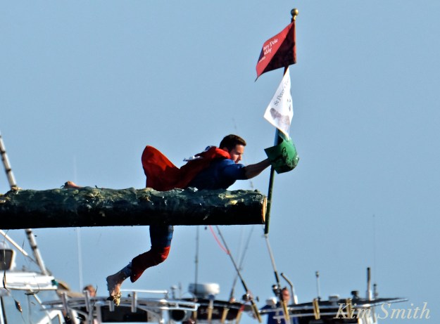 Ali D'Angelo 2016 Sunday Greasy Pole courtesy round -3 St. Peter's Fiesta copyright Kim Smith